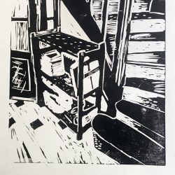 Jessica Dunne Staircase Linoprint